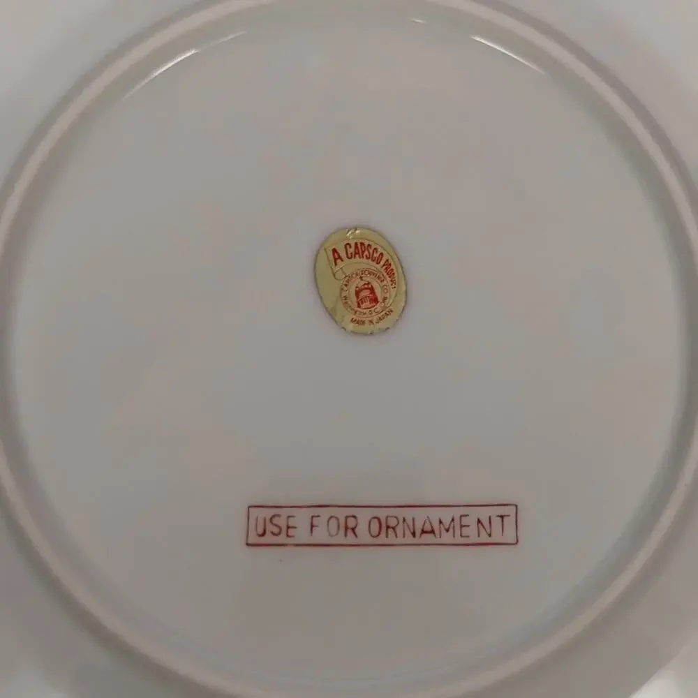 Vintage US Capitol Washington DC Souvenir Plate Multi View Landmarks Japan Gold